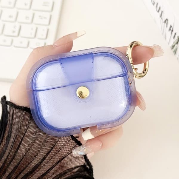Pehmeä suojakotelo AirPods Pro:lle - sininen/selkeä