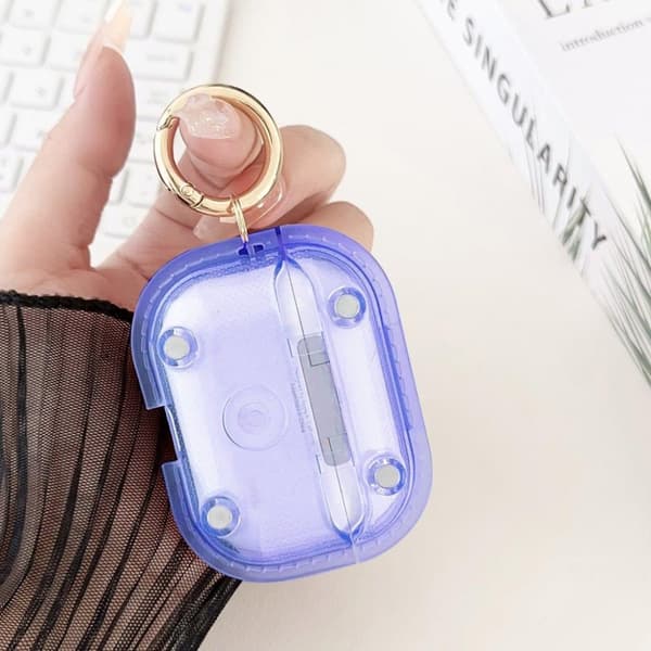 Blødt beskyttelsesetui til AirPods Pro - blå/klar