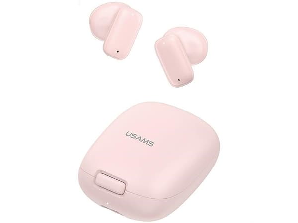 USAMS Bluetooth 5.3 TWS ID-serien trådløse hodetelefoner rosa/rosa BHUID04 (ID25)