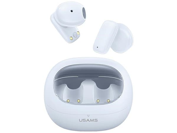 USAMS Bluetooth 5.3 TWS TD-serien trådløse hodetelefoner hvit/hvit BHUTD01 (TD22)