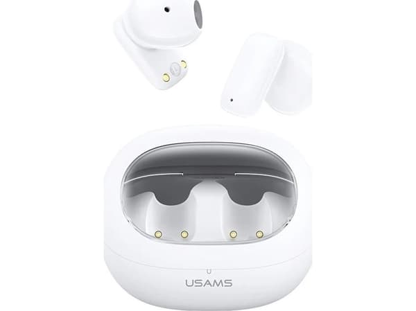 USAMS Bluetooth 5.3 TWS TD-serien trådløse hodetelefoner hvit/hvit BHUTD01 (TD22)