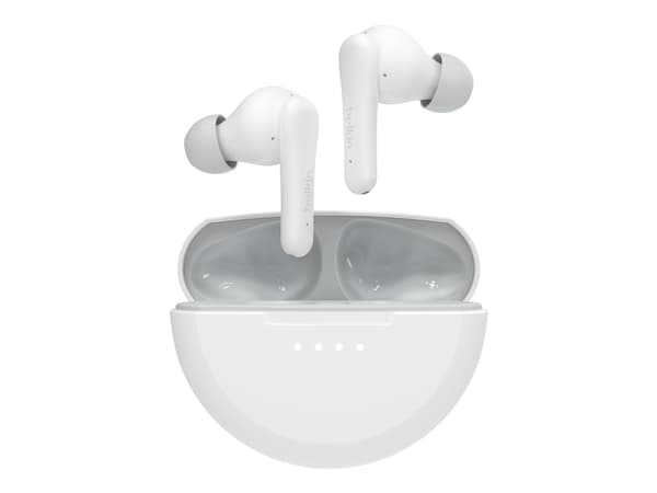 Belkin SoundForm Nano 2 for Kids - True wireless-hörlurar med mikrofon - inuti örat - Bluetooth - vit