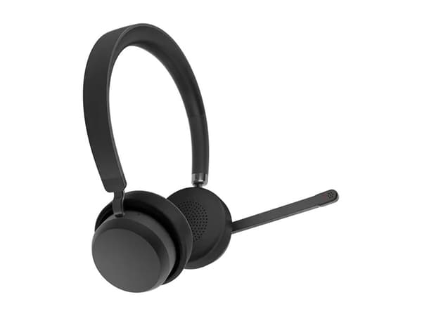 Lenovo - Kuulokkeet - korvalla - Bluetooth - langaton - USB-A Bluetooth-sovittimen kautta - musta - Sertifioitu Microsoft Teamsille