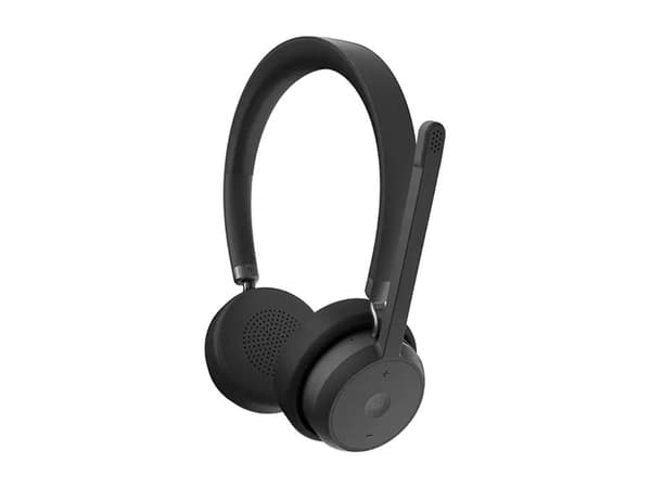 Lenovo - Kuulokkeet - korvalla - Bluetooth - langaton - USB-A Bluetooth-sovittimen kautta - musta - Sertifioitu Microsoft Teamsille