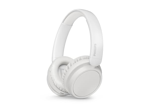 Philips TAH5209WT - Hodetelefoner med mikrofon - over-øret-montering - Bluetooth - trådløs - hvit