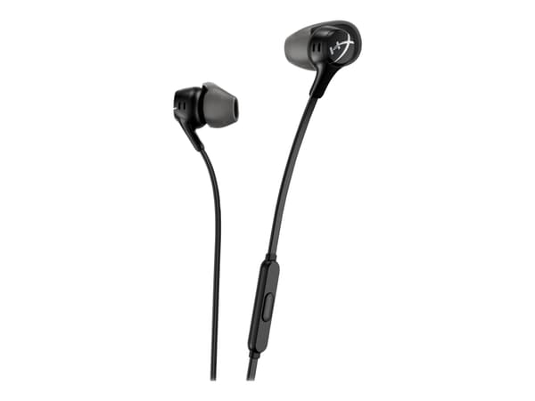 HyperX Cloud Earbuds II - Hörlurar med mikrofon - inuti örat - kabelansluten - 3,5 mm kontakt - svart