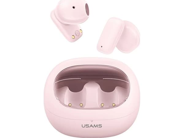 USAMS hodetelefoner Bluetooth 5.3 TWS TD-serien trådløs rosa/rosa BHUTD03 (TD22)