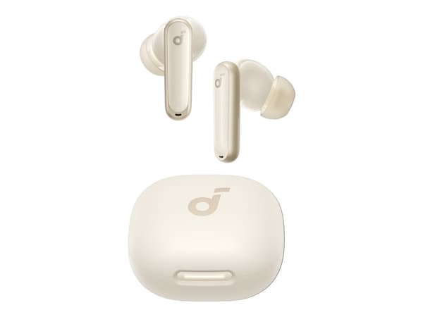 Soundcore P40i - True wireless-hörlurar med mikrofon - inuti örat - Bluetooth - aktiv brusradering - havre vit