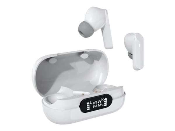 DENVER - True wireless-hodetelefoner med mikrofon - i øret - Bluetooth