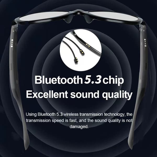 LENOVO C8-Lite Bluetooth Solglasögon Headset Trådlösa hörlurar - Grå