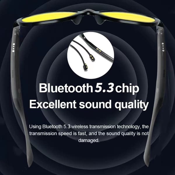 LENOVO C8-Lite Bluetooth Solbriller Headset Trådløse hovedtelefoner - Gul
