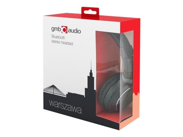 Gembird Warszawa, Langallinen & langaton, Puhelut/Musiikki, 20 - 20000 Hz, Kuulokkeet, Musta