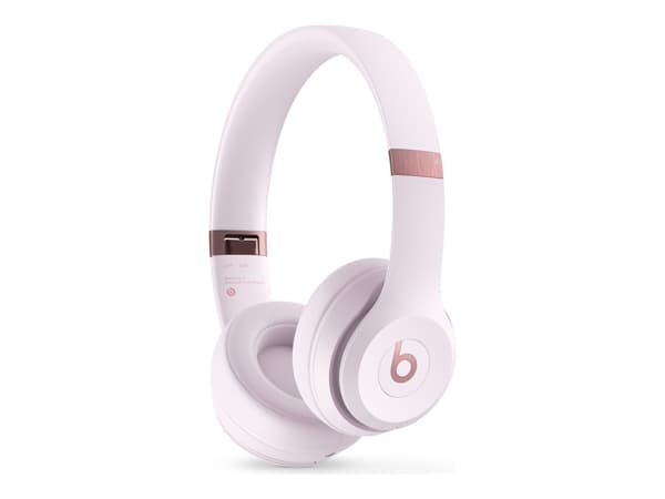 Beats Solo 4 - Kuulokkeet mikrofonilla - on-ear - Bluetooth - langaton - 3,5 mm:n liitin, USB-C - melua eristävä - vaaleanpunainen pilvi