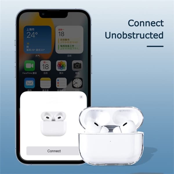 För AirPods 3 fodral Dammtätt kristallklart hårt hörlursfodral