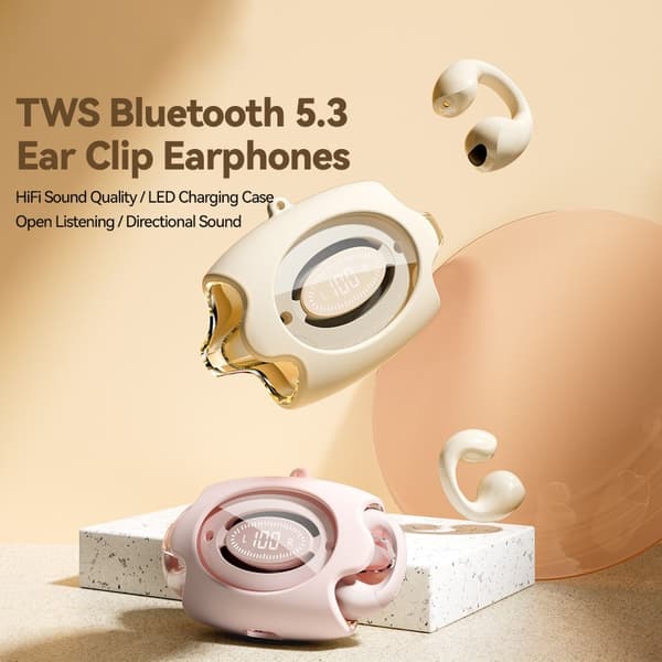 ESSAGER Bluetooth Headset Trådlösa hörlurar Svett-tåliga - Rosa