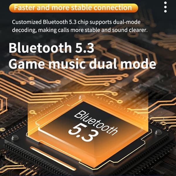 Delfin Ear Clip-hovedtelefoner HiFi Bluetooth-øretelefoner - Sort+Gul