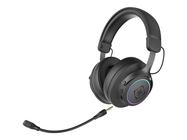 DELTACO GAMING DH440 - Mikrofon - on-ear - 2,4 GHz - trådløs, kablet - 3,5 mm jakk - svart