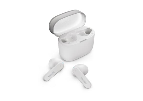 Philips TAT2139WT - True wireless-hodetelefoner med mikrofon - i øret - Bluetooth - hvit