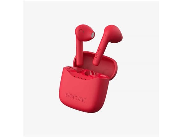 DeFunc True Lite - True wireless-hörlurar med mikrofon - inuti örat - Bluetooth - aktiv brusradering - röd