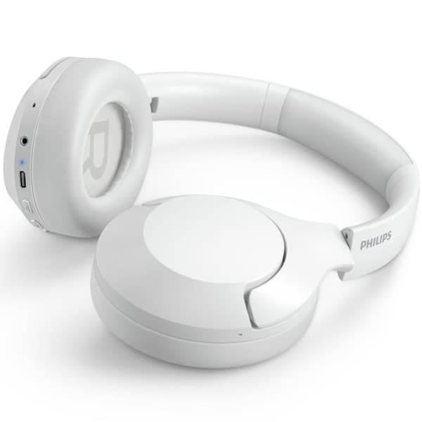 Philips TAH8506WT Trådlösa hörlurar, Brusreducering Pro, Elegant stil. Upp till 60 timmars speltid. Vita