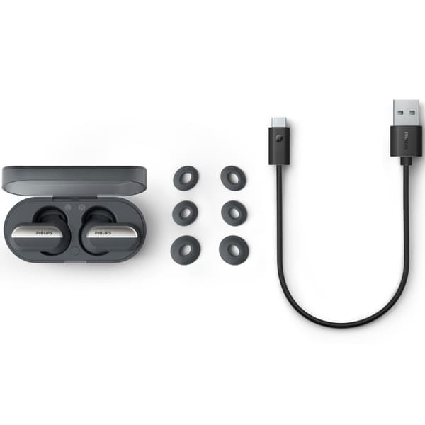Philips TAT6908BK True Wireless-hodetelefoner med Noise Cancelling Pro og samtalemodus. Svart