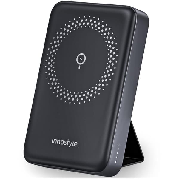 Innostyle Powermag 2in1 Snabb Induktion Powerbank För MagSafe 10000mAh Stativ
