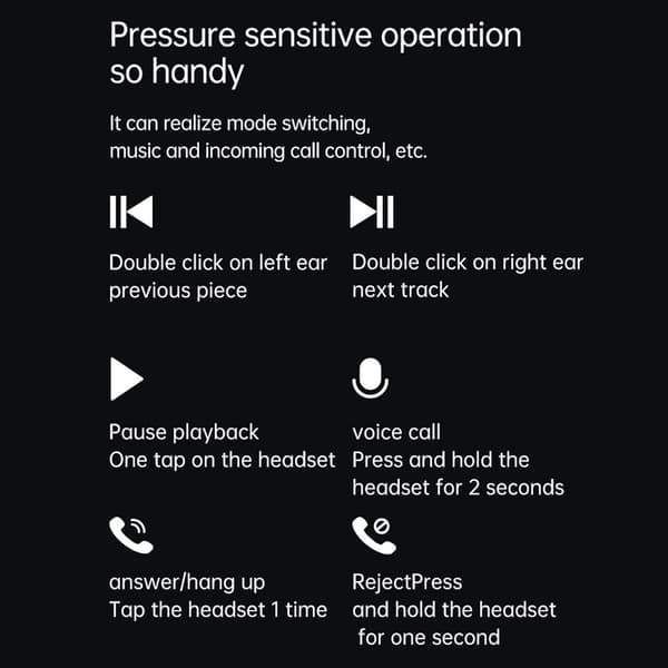 Bluetooth trådløse hovedtelefoner 4 stk! støjreducerende headset - Sort