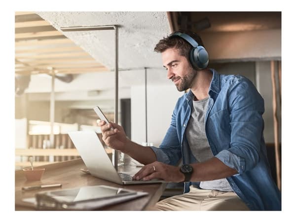 Creative Zen Hybrid 2 - Hodetelefoner med mikrofon - full størrelse - Bluetooth - trådløs, kablet - aktiv støydemping - 3,5 mm jakk - svart