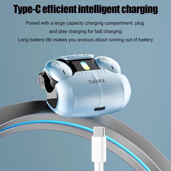 DAMIX Bluetooth 5.5 hovedtelefoner Fingerprint Touch Clip-On trådløs