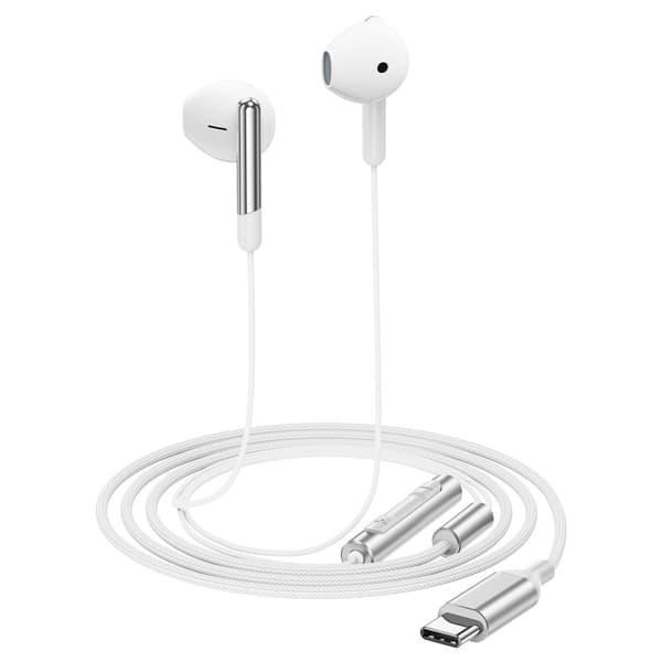 ACEFAST 1,2 m USB-C kablede hodetelefoner Mikrofonkontroll
