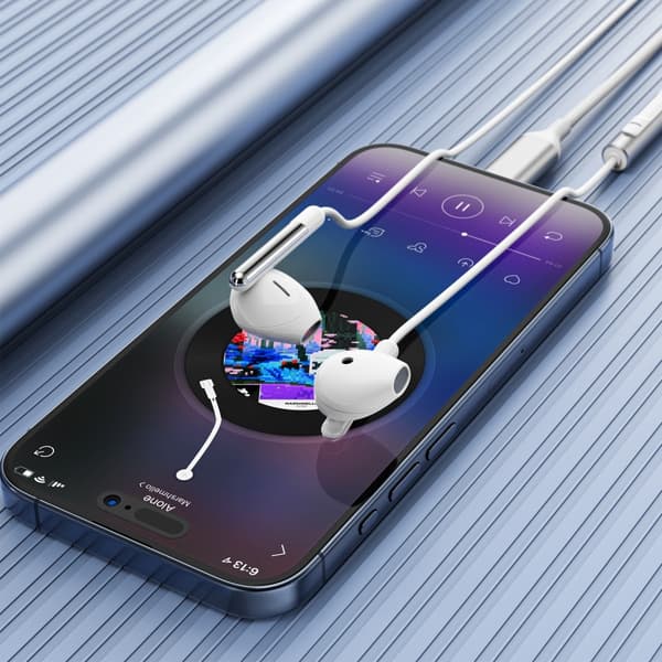 ACEFAST 1,2 m USB-C kablede hodetelefoner Mikrofonkontroll