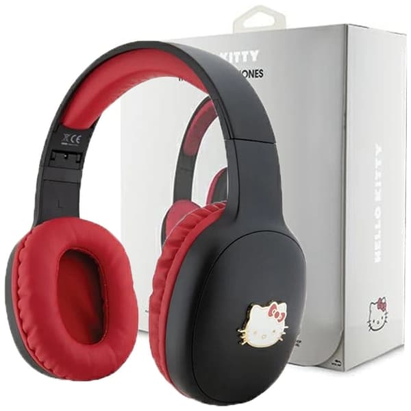 Hello Kitty Metal Logo Bluetooth on-ear hodetelefoner - svart