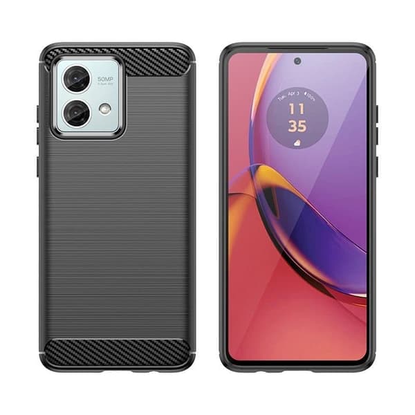 Carbon Case Motorola Moto G84:lle - musta