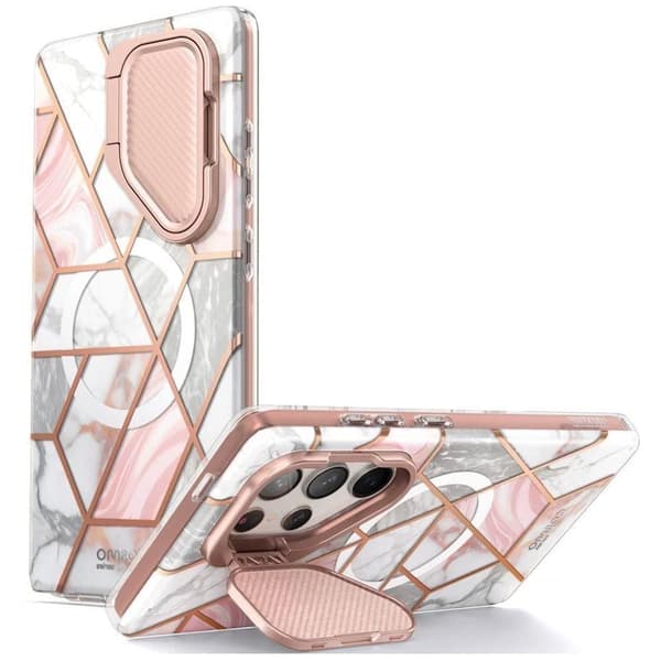 Cosmo Mag Supcase-deksel med MagSafe til Samsung Galaxy S24 Ultra - rosa marmor