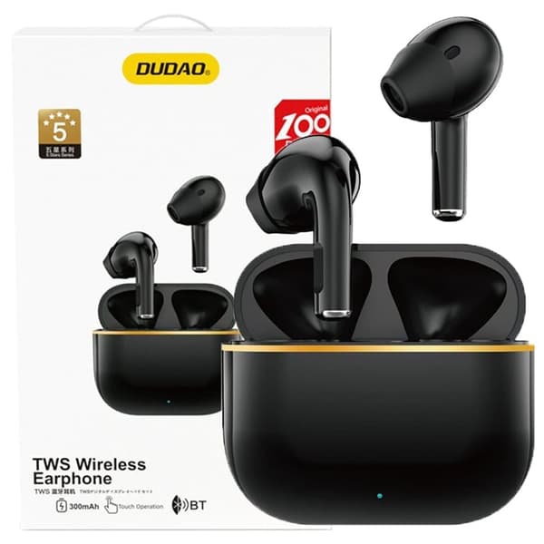 Dudao U15H TWS Bluetooth 5.1 trådløse hodetelefoner svarte