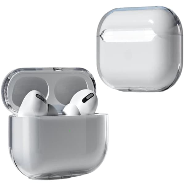 Veske for AirPods 3 stivt, sterkt, gjennomsiktig hodetelefondeksel (etui A)