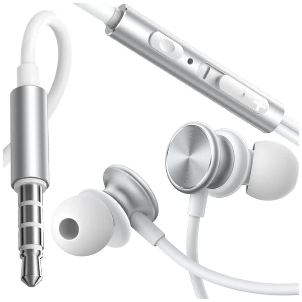 Joyroom Wired Series JR-EW03 kablede in-ear-hodetelefoner - sølv
