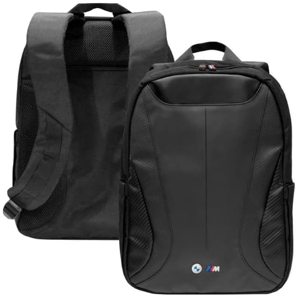 BMW ryggsekk BMBP15SPCTFK 16 sort/svart Carbon&Leather Tricolor