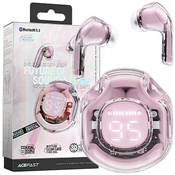 Acefast T8 TWS trådløse Bluetooth-hodetelefoner, rosa