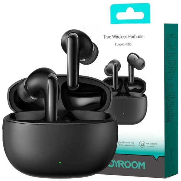 TWS Joyroom Funpods Series JR-FB3 Bluetooth 5.3 trådløse hodetelefoner - svart