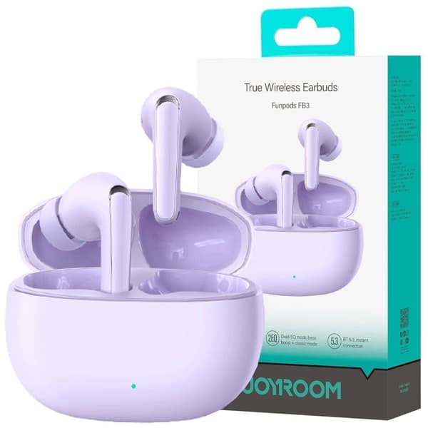 TWS Joyroom Funpods Series JR-FB3 Bluetooth 5.3 trådløse hodetelefoner - lilla