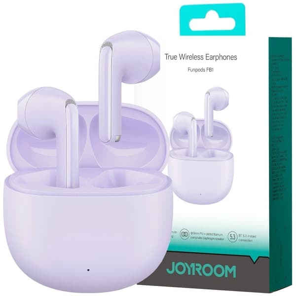 TWS Joyroom Funpods Series JR-FB1 Bluetooth 5.3 trådløse hodetelefoner - lilla