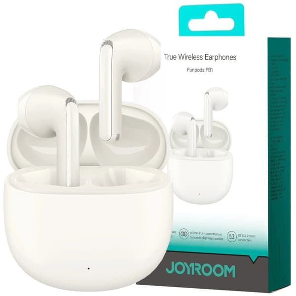 TWS Joyroom Funpods Series JR-FB1 Bluetooth 5.3 trådløse hodetelefoner - beige