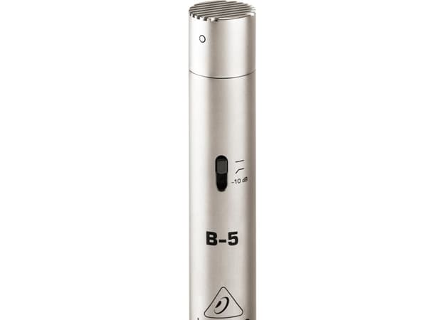 Behringer B-5, Studiomikrofon, 20 - 20000 Hz, Cardioid - pressure gradient/Omnidirectional - pressure operated., Koblet med ledninger (ikke trådløs),