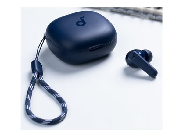 Soundcore r50i - True wireless-hodetelefoner med mikrofon - i øret - Bluetooth - blå