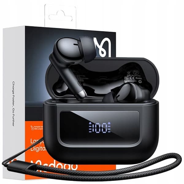 MCDODO TRÅDLÖSA KORVASISÄINEN BLUETOOTH-HÖRlurar MED MIKROFOONKONTROLL OCH REMM