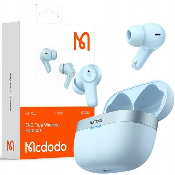 Mcdodo trådlösa in-ear-hörlurar med ENC-fodral, blå