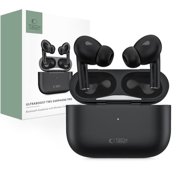 TECH-PROTECT ULTRABOOST TWS EARPHONE PRO SVART