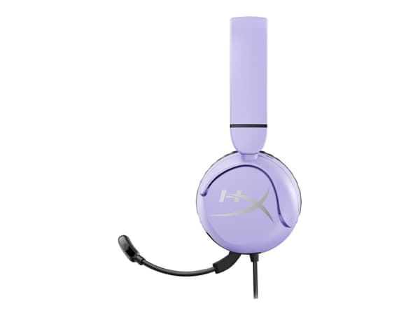 HyperX Cloud Mini - Headset - på örat - kabelansluten - aktiv brusradering - 3,5 mm kontakt - lavendel