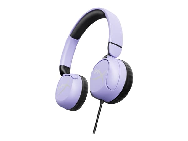 HyperX Cloud Mini - Headset - på örat - kabelansluten - aktiv brusradering - 3,5 mm kontakt - lavendel